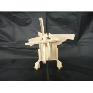 Durable Solar Powered DIY Educational Wood Helicopter Toy Eco Friendly