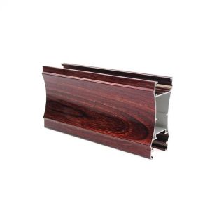 Heat Transfer 6063 Wood Finish Aluminium Profiles For Window Frame