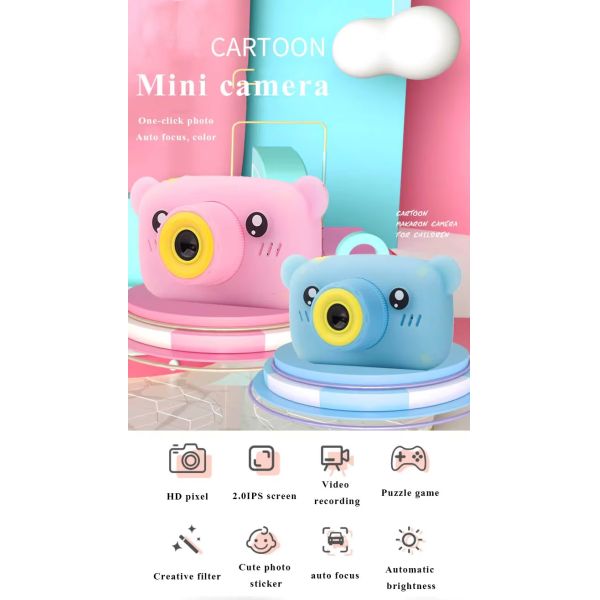 2.0 Inch Screen Kid Camera 1200w Portable Photo and Video Recorder for Kids Type