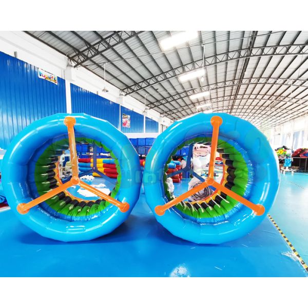 Buy Commercial Blow Up Walking Rollers Inflatable Water Roller Wheel at wholesale prices