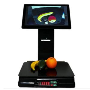 China Supermarket Weighing AI Touch Screen PC Scale with POS Software and 80mm Thermal Printer on sale