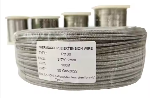 High-Temperature Fiberglass Thermocouple Compensation Cable 7×0.3mm 1 Pair for Precise Temperature Measurement