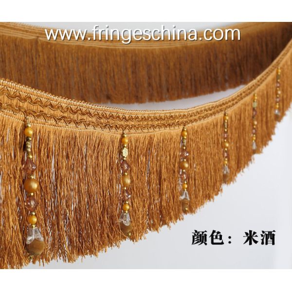 Handmade fashionable chain beads lace tassels fringes for curtain/sofa/pillow/stage decoration