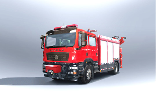 SINOTRUK Emergency Rescue Fire Truck Diesel Rear Drive 6 Seats 4×2 Manual Transmission