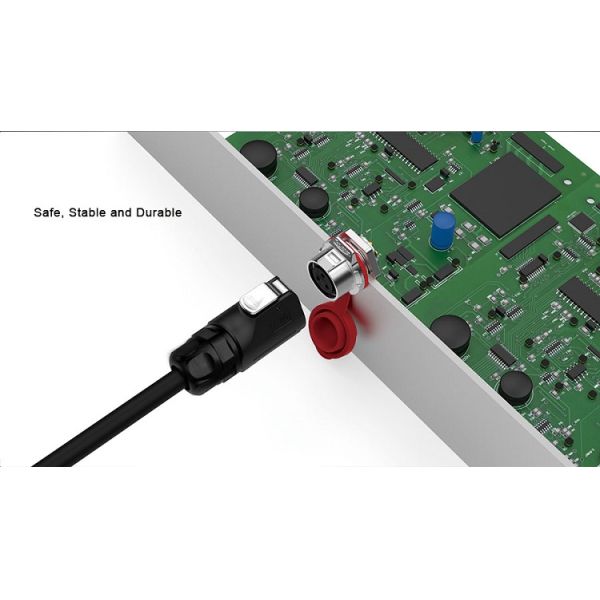 CNLINKO Male Female Panel Mount Industrial Wire Connector 7 Pin Waterproof Plug Socket Metal Cable Connector