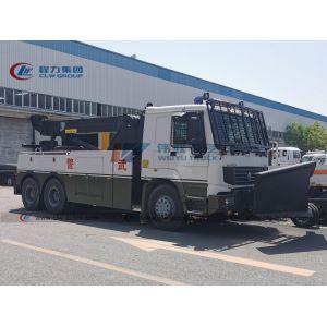 China China 6*6 Sinotruk HOWO 16t 20tons 25t Road Recovery Towing Truck with Front Shovel Rescue Wrecker on sale