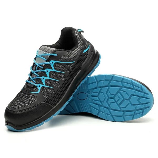 Industrial Comfortable Safety Shoes Breathable Lightweight Outdoor Shoes Black