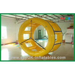 Quality Yellow Funny Rolling Inflatable Water Toys , Water Park Equipment for sale