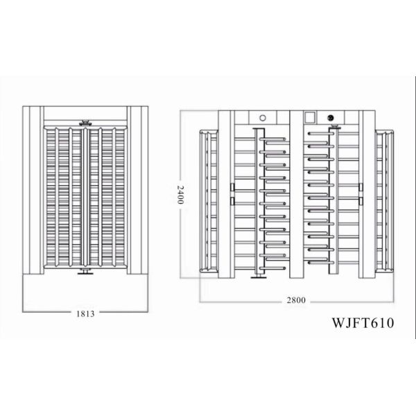 304 Stainless Steel Full Height Turnstile With RS 485 Entry Systems