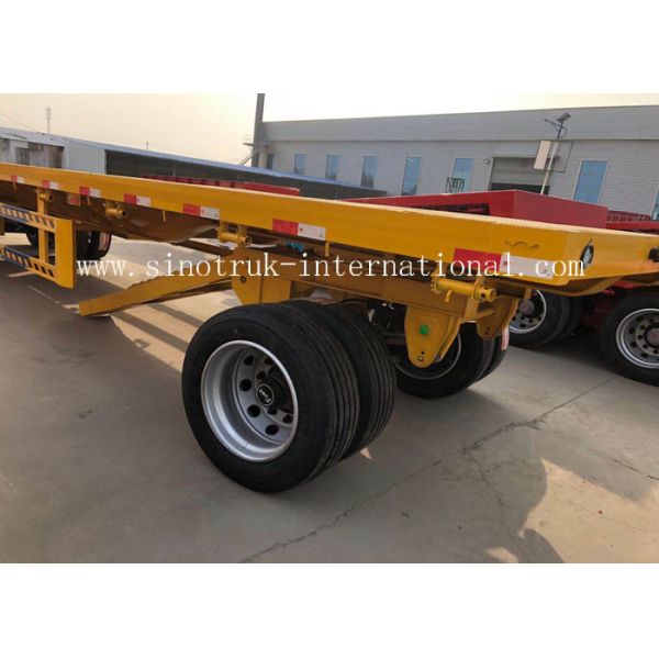 SINOTRUK Mn Steel 3 Axles Flatbed Cargo Full Trailer