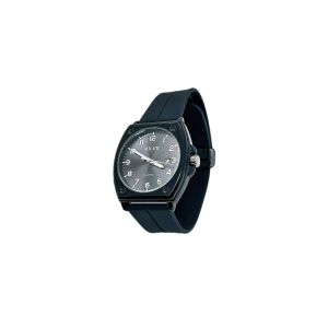 Black / Silver Bezel Silicon Strap Watch Modern Analog Display for Professional Look