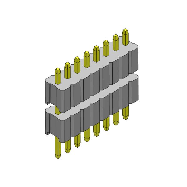 Buy Pin Header Connector 1.27mm Serise Single Row Stack Straight Type 1*2PIN To 1*50PIN SQ0.40mm at wholesale prices