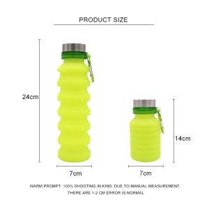 550ml Sport Silicone Portable Foldable Water Bottle