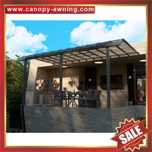 China outdoor backyard patio terrace balcony awning canopy canopies shelter with aluminum frame and polycarbonate sheet on sale