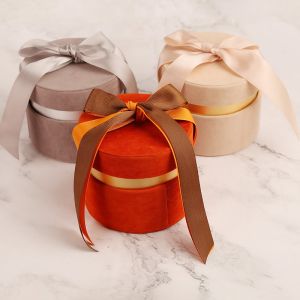 Custom Logo Printing Wedding Candy Box for Kid Round Sweet Baby Gift Wrapping