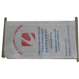 Quality Strong Block Bottom PP Valve Bag For Rice / Fertilizer / Feed Packaging 50kg for sale