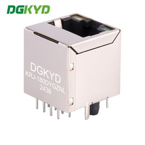 KRJ-180DYGZNL Vertical RJ45 Connector , RJ45 Ethernet Connector With Internal