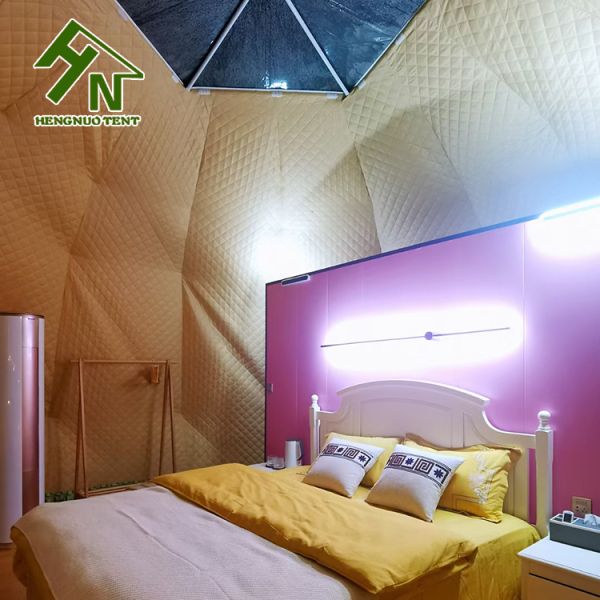 White PVC Big Party Event Igloo Geodesic Dome Tent Install On The Snow