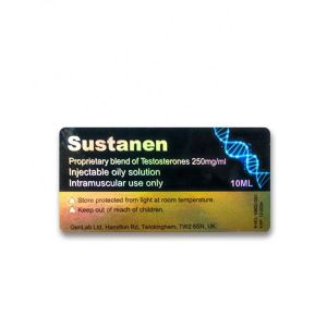 Laboratory Glass Vial Labels Custom Size Waterproof For sust 250MG