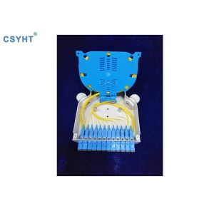 DIN Rail FTTH Fiber Enclosure Distributor IP45 With 6 SCD LCQ Adapter