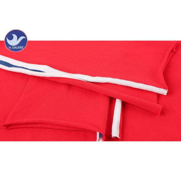 Stripes V Neck Pullover Sweater Women's , Long Sleeve Knit Sweater Raw Roll Edge Slit Cuff Jumper