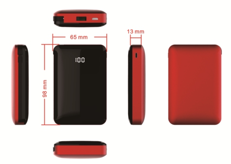 High Quality 2019 New 10000mAh Polymer Battery Mobile Power Bank UV finish Mirror Charger