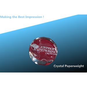 Quality CRYSTAL heart paperweight/beveled heart crystal paperweight/crystal circle paperweight for sale
