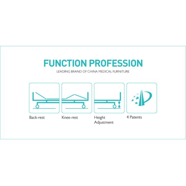 China Products Economic Icu Hospital Bed With Headboard And Guard Rails