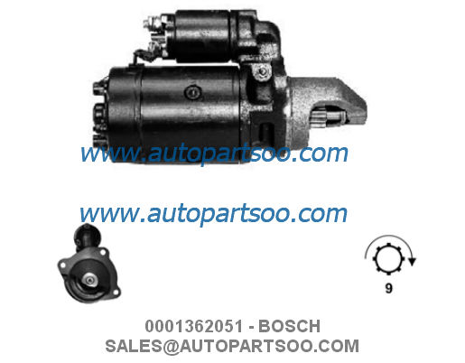 0001368024 0001368055 - BOSCH Starter Motor 24V 4KW 9T MOTORES DE ARRANQUE