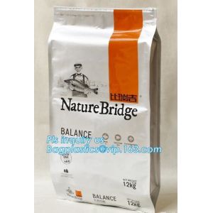 1.5kg 2.5kg 5kg flat bottom aluminum foil slider zipper pet dog food bag,