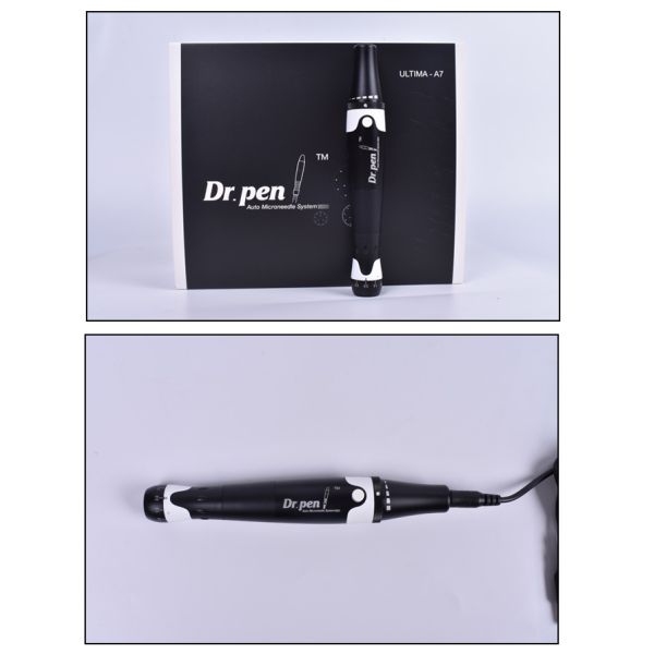 Black Permanent Makeup Machine Kit Dr. Pen Ultima A7 Derma Rechargeable Replacement Needles Cartridges
