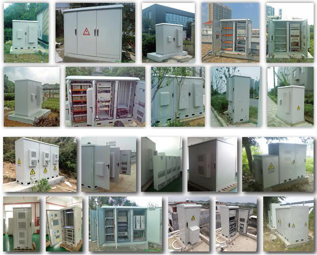 Fan Type Outdoor Telecom Cabinet Waterproof Anti - Corrosion With Galvanized Steel Material