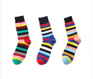 Quality Creative Breathable Fashion Colourful Long Striped Ankle Socks for sale