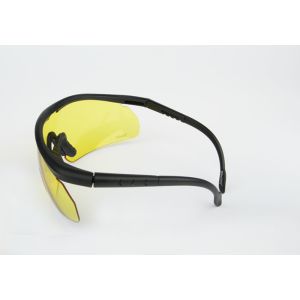 Yellow Mirrored Safety Glasses , Ultraviolet Protection Glasses Durable Flexible