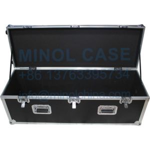 Heavy-Duty Long Utility Flight Cable Case With Wheels (Black)