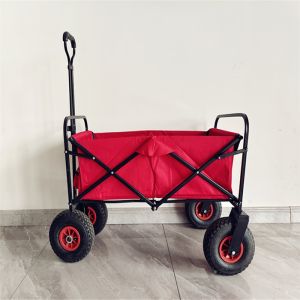 Customizable Logo Folding Wagon Cart Heavy Duty 80kg Load Capacity