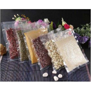 Cheap Transparent Vacuum Embossed Plastic Packing Punctual Resistant Rice Vacuum