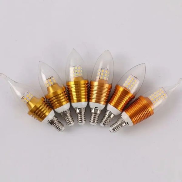 E27 Led Corn Bulb 265V E14 LED Candle Light 3000k For Home Office