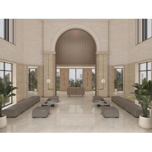 Beige Acid-Resistant Polished Glazed Porcelain Tile 1200x1200mm