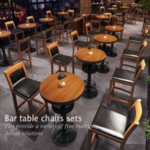Breakfast Bistro Bar Tables Outdoor Modern High Stool Music Dining 65cm