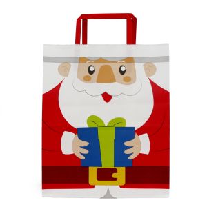 Kraft Paper Bag Flat Handle Biodegradable Coffee Food Take Away Paper Bags