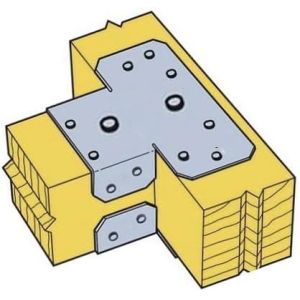 T Shaped Post To Beam Roof Wooden Connectors 2Pcs Adjustable For 4x4 4x6 Post