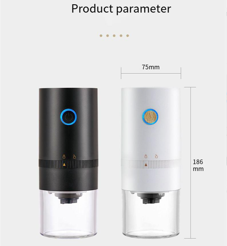 Home and Office ABS Plastic Electric Coffee Grinder with Cleaning Cycle Function