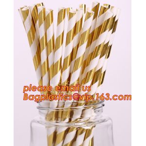biodegradable gold stamping paper straw,colour disposable wholesale drinking