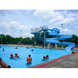 Outdoor Playground Swimming Pool Equipment Fiberglass Spiral Slide