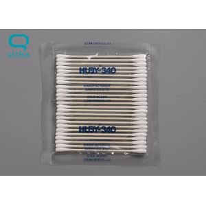 Cleanroom Disposable Cotton Cleaning Swabs With Smooth Pointed Head