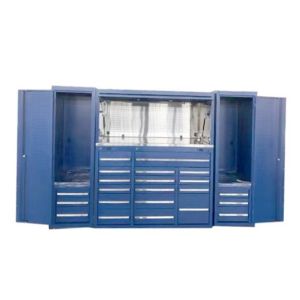 Workplace Storage Solution 16 Drawer Blue Tool Cabinet for Car Repair Garage