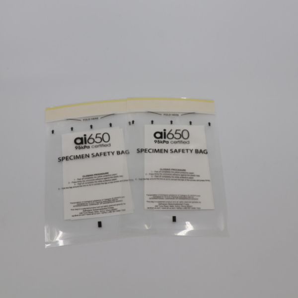 Buy Disposable LDPE Customized Biohazard Specimen Transport Bags Gravure Printing at wholesale prices