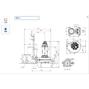 Grundfos SL.56L.185.6.51D.300 Submersible Sewage Pump For Sewage Treatment And