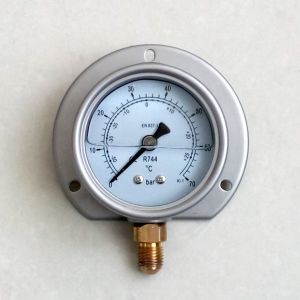 China 70 Bar 63mm Panel Mounting Pressure Gauge EN 837-1 Liquid Filled Pressure Gauge on sale